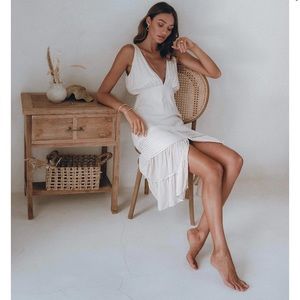 Aura the Label Lauren midi dress in champagne